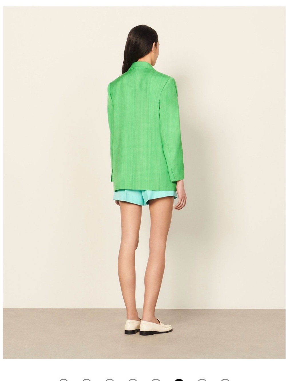 NWOT Sandro Bright Green Two-Button Tailored Blazer, FR 40/ US8 - Picture 6 of 14